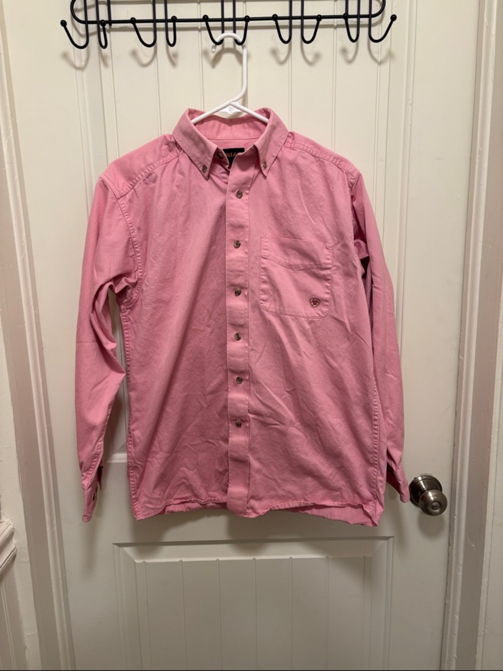 Men's Ariat  Button-Down Long-Sleeve Shirt - Pink